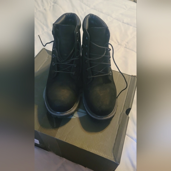 Womens Timberland Black Nubuck Leather Boots NIB Waterville 6" Waterproof Boot - Picture 5 of 5